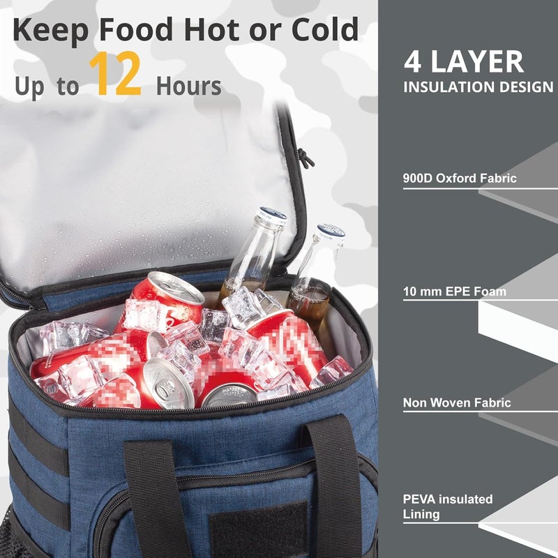 ATRIPACK Tactical Backpack Cooler,Lunch Backpack for Men Adults Work with Handle，Soft Cooler Backpack Insulated Waterproof Leak Proof - Image 4